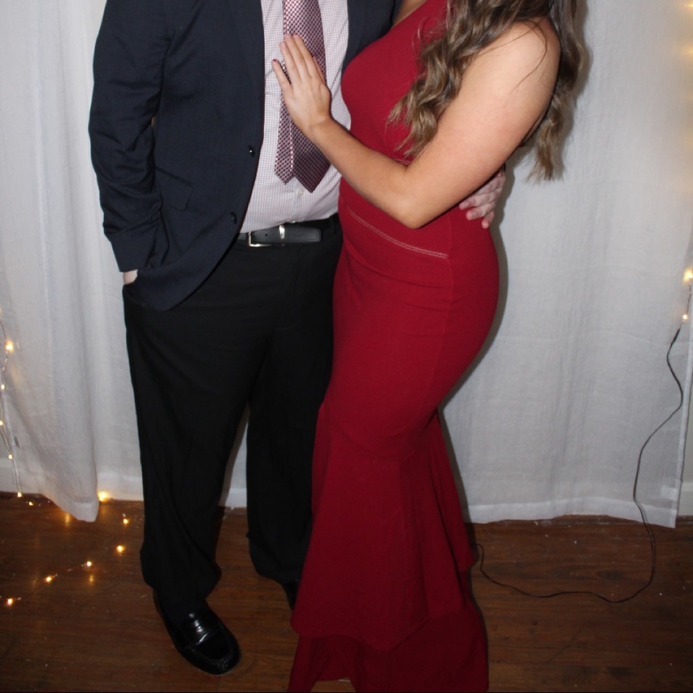 Red formal dress